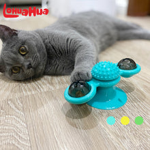 Load image into Gallery viewer, Cat Windmill Toy Funny Massage Rotatable Cat Toys With Catnip LED Ball Teeth Cleaning Pet Products for Dropshipping
