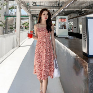 Summer Flavor Chic Lattice Print Slim Women Sexy Dress Sleeveless Spaghetti Strap Dress Fashion Slash Neck A Line Mini Dresses