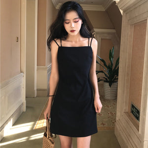 Summer Flavor Chic Lattice Print Slim Women Sexy Dress Sleeveless Spaghetti Strap Dress Fashion Slash Neck A Line Mini Dresses