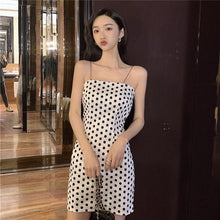 Load image into Gallery viewer, Summer Flavor Chic Lattice Print Slim Women Sexy Dress Sleeveless Spaghetti Strap Dress Fashion Slash Neck A Line Mini Dresses
