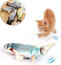 Load image into Gallery viewer, Electric Cat Toys Plush 3D Interactive Electronic USB Bite Resistant Chew Molar Moving Dancing Fish Toy Kitten Grinding Claw
