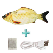 Load image into Gallery viewer, Electric Cat Toys Plush 3D Interactive Electronic USB Bite Resistant Chew Molar Moving Dancing Fish Toy Kitten Grinding Claw
