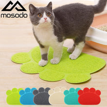 Load image into Gallery viewer, Mosodo pet feeding mat bone paw print double layer waterproof cat litter mat Multiple colors to choose pet mat cat toilet mat
