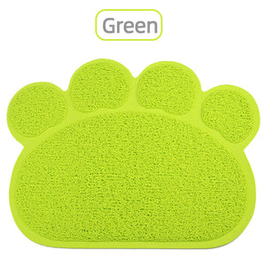 Mosodo pet feeding mat bone paw print double layer waterproof cat litter mat Multiple colors to choose pet mat cat toilet mat