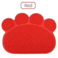 Load image into Gallery viewer, Mosodo pet feeding mat bone paw print double layer waterproof cat litter mat Multiple colors to choose pet mat cat toilet mat
