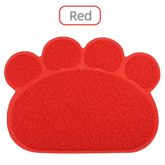 Mosodo pet feeding mat bone paw print double layer waterproof cat litter mat Multiple colors to choose pet mat cat toilet mat