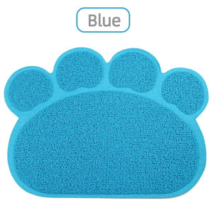 Mosodo pet feeding mat bone paw print double layer waterproof cat litter mat Multiple colors to choose pet mat cat toilet mat