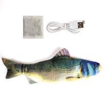 Load image into Gallery viewer, Fish Kicker Cat Toy Moving Fish Flopping Fish Dancing Fish Cat Toy Wagging Simulation Electric with USB Catnip for Kitten 30CM
